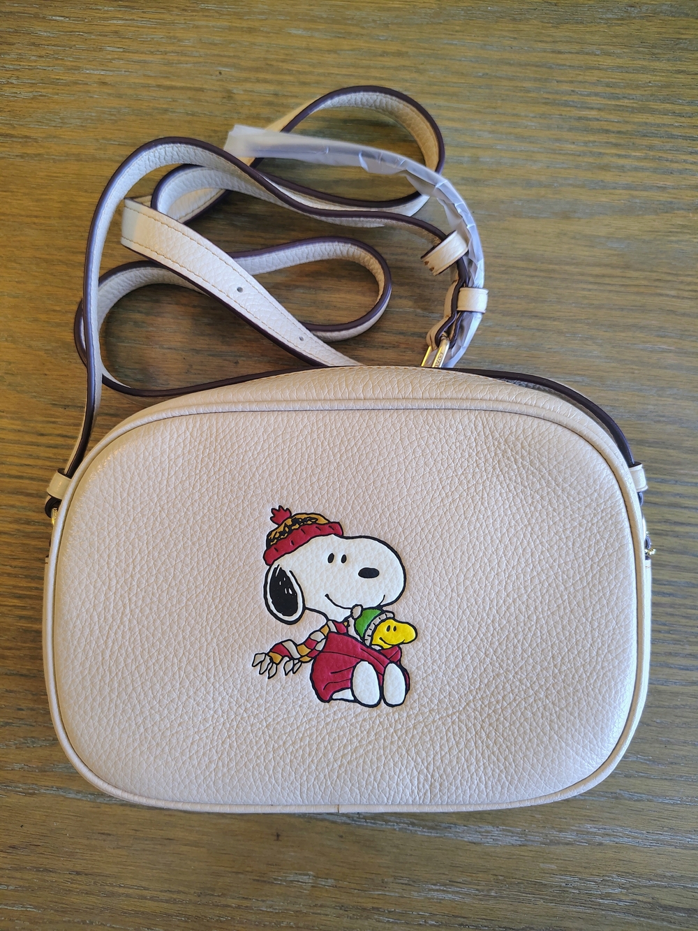 Coach X Peanuts Mini Jamie Camera Bag Snoopy Cuddle Motif Ivory CF249